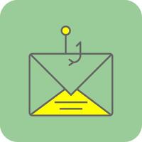 Phishing Filled Yellow Icon vector