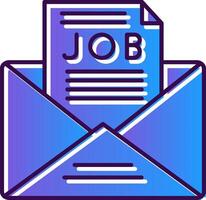 Job Offer Gradient Filled Icon vector