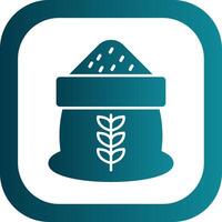 Grain Glyph Gradient Round Corner Icon vector