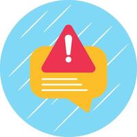 Error Message Flat Blue Circle Icon vector