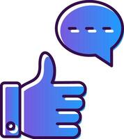 Good Feedback Gradient Filled Icon vector