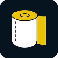 Toilet Roll Glyph Two Color Icon vector