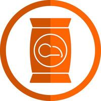 Crisps Glyph Orange Circle Icon vector