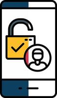 Access Filled Half Cut Icon vector