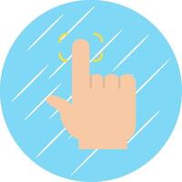 Finger Print Flat Blue Circle Icon vector