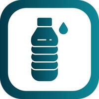 Water Bottle Glyph Gradient Round Corner Icon vector