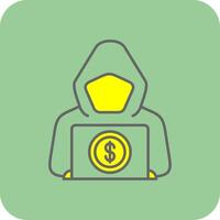 Money Laundering Filled Yellow Icon vector
