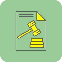 Law Filled Yellow Icon vector