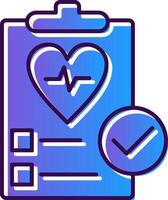 Health Check Gradient Filled Icon vector