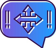 Directional Arrows Gradient Filled Icon vector