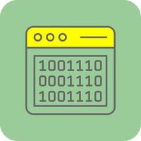 Binary Code Filled Yellow Icon vector