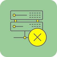 Delete Data Filled Yellow Icon vector