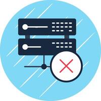 Delete Data Flat Blue Circle Icon vector