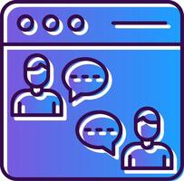 Online Chat Gradient Filled Icon vector