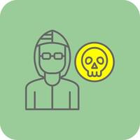 Robber Filled Yellow Icon vector