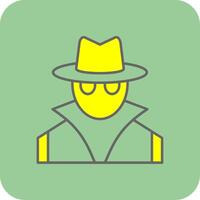 Spy Filled Yellow Icon vector