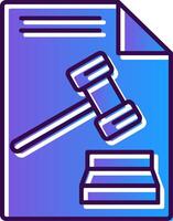 Law Gradient Filled Icon vector