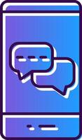 Messages Gradient Filled Icon vector