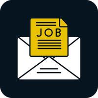 Job Offer Glyph Two Color Icon vector