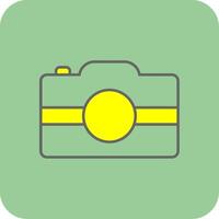 Hand Camera Filled Yellow Icon vector