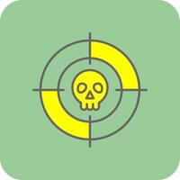 Targeted Filled Yellow Icon vector