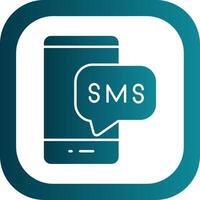 Sms Glyph Gradient Round Corner Icon vector