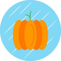 Pumpkin Flat Blue Circle Icon vector