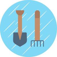 Pitchfork Flat Blue Circle Icon vector