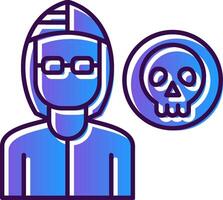 Robber Gradient Filled Icon vector