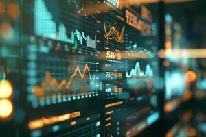 valores mercado inversión comercio aplicación grafico y gráfico en escritorio monitor pantalla foto