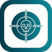 Targeted Glyph Gradient Round Corner Icon vector