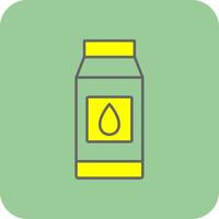 Milk Filled Yellow Icon vector