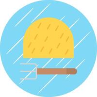 Haystack Flat Blue Circle Icon vector