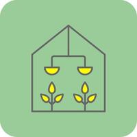Greenhouse Filled Yellow Icon vector
