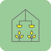 Greenhouse Filled Yellow Icon vector