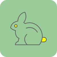 Rabbit Filled Yellow Icon vector