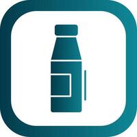 Milk Bottle Glyph Gradient Round Corner Icon vector