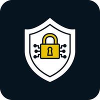 Cyber Security Glyph Two Color Icon vector