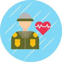 Medic Flat Blue Circle Icon vector