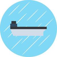 Aircraft Carrier Flat Blue Circle Icon vector