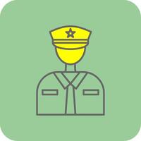 Officer Filled Yellow Icon vector