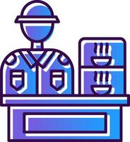 Canteen Gradient Filled Icon vector