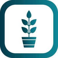 Plant Glyph Gradient Round Corner Icon vector