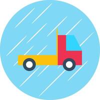 Lorry Flat Blue Circle Icon vector