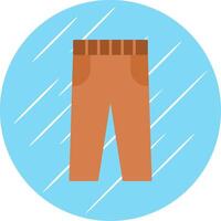 Trousers Flat Blue Circle Icon vector