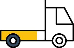 Lorry Filled Half Cut Icon vector