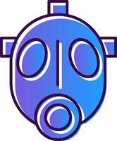 Gas Mask Gradient Filled Icon vector