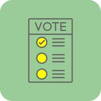 Number of vote Filled Yellow Icon vector