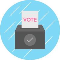 Vote Flat Blue Circle Icon vector