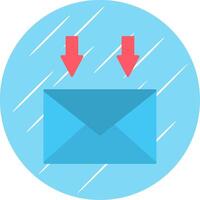 Mail Flat Blue Circle Icon vector